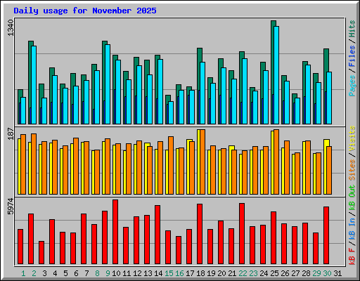 Daily usage for November 2025