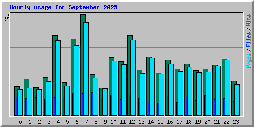 Hourly usage for September 2025