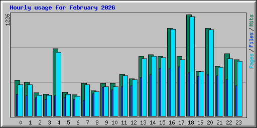 Hourly usage for February 2026